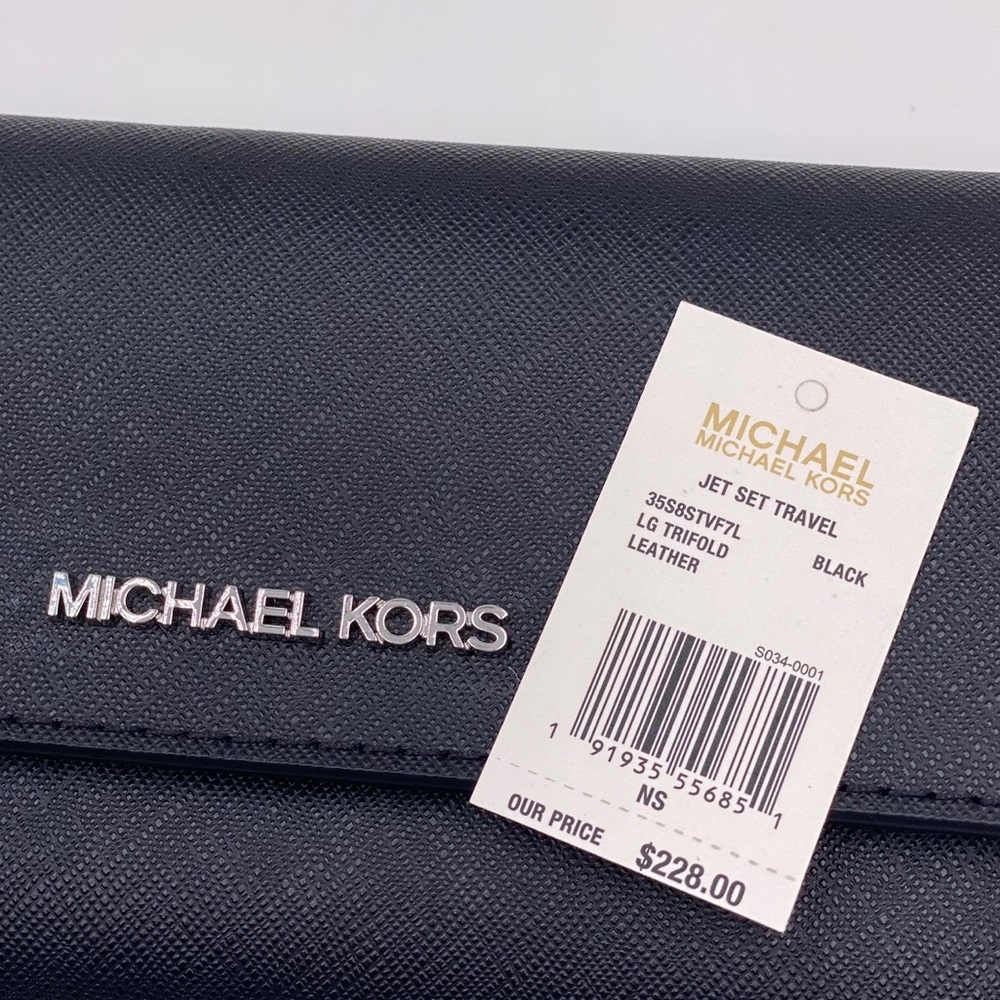 Michael Kors Trifold Wallet Black - Picture 10 of 10